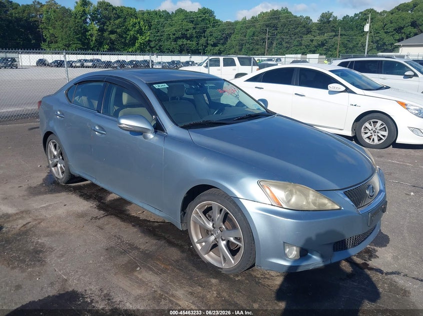 2010 Lexus Is 250 VIN JTHBF5C28A2094716 IAAI salvage auction — NORMAL WEAR, Repossession Paperwork (Georgia), sold $1,300 on 2026-07-22 (photo 1)