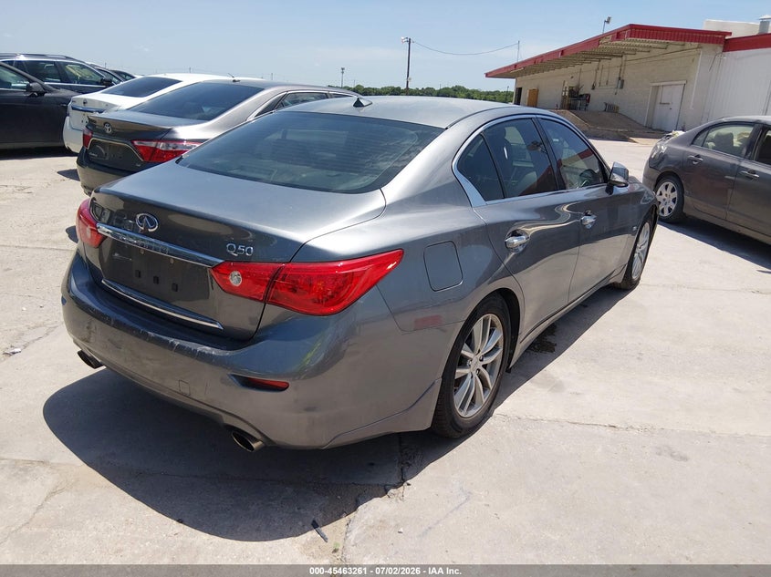 2017 Infiniti Q50 VIN JN1EV7AP3HM732108 IAAI salvage auction — NORMAL WEAR, Original (Texas), sold $4,100 on 2026-07-20 (photo 4)