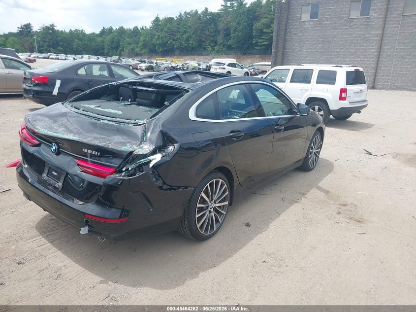 2022 BMW 2er VIN WBA73AK06N7K44787 IAAI salvage auction — ROOF, Salvage (Massachusetts), sold $8,150 on 2026-08-14 (photo 4)