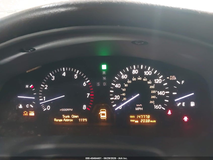 2004 Lexus Ls 430 VIN JTHBN36F040173335 IAAI salvage auction — FRONT END, Clear (Virginia), sold $900 on 2026-07-30 (photo 7)
