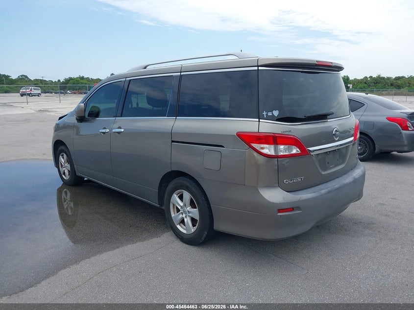 2016 Nissan Quest VIN JN8AE2KP7G9153755 IAAI salvage auction — NORMAL WEAR, Clear (Florida), sold $325 on 2026-07-22 (photo 3)