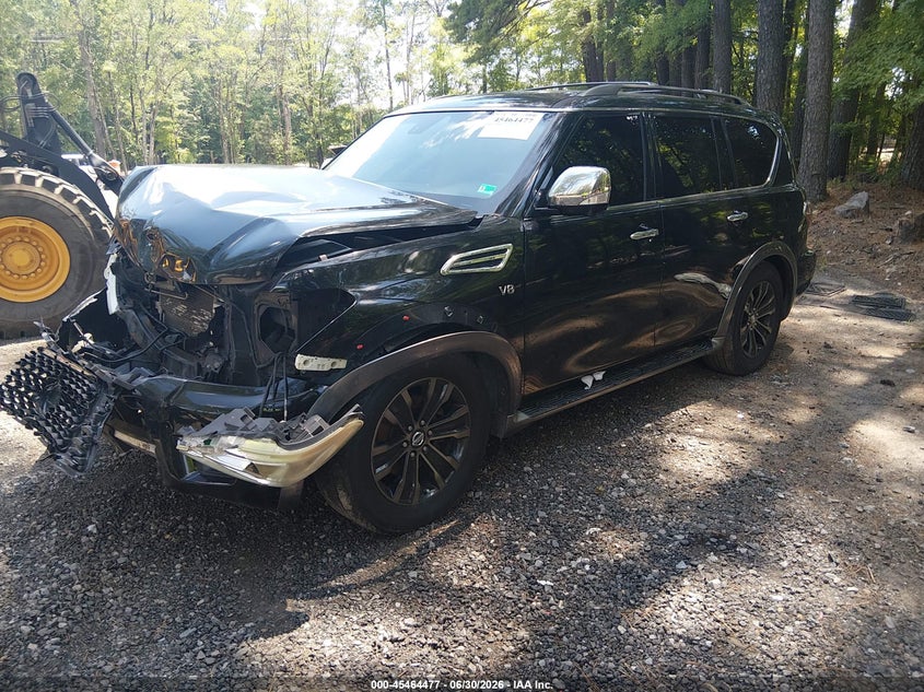 2017 Nissan Armada VIN JN8AY2NC5H9501697 IAAI salvage auction — FRONT END, Salvage (Virginia), sold $25 on 2026-07-28 (photo 2)