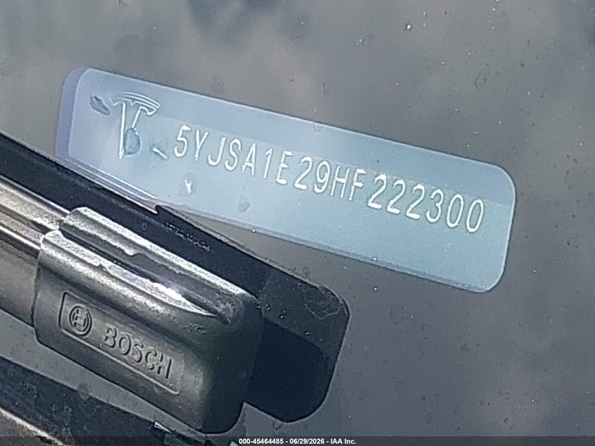 2017 Tesla Model s VIN 5YJSA1E29HF222300 IAAI salvage auction — SIDE, Salvage (Virginia), sold $8,500 on 2026-08-01 (photo 9)