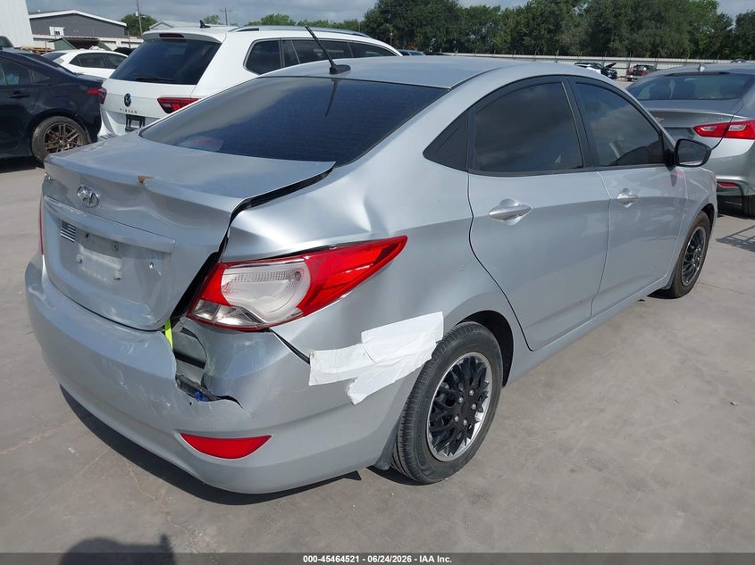 2015 Hyundai Accent VIN KMHCT4AE7FU806386 IAAI salvage auction — REAR END, Salvage (Texas), sold $450 on 2026-07-21 (photo 4)