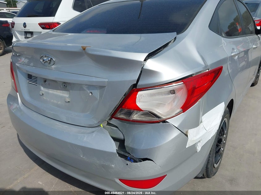 2015 Hyundai Accent VIN KMHCT4AE7FU806386 IAAI salvage auction — REAR END, Salvage (Texas), sold $450 on 2026-07-21 (photo 6)