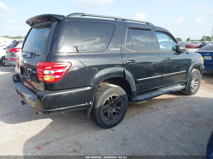 2004 Toyota Sequoia VIN 5TDZT38A44S208799 IAAI salvage auction — NORMAL WEAR, Original (Texas), sold $625 on 2026-07-21 (photo 4)