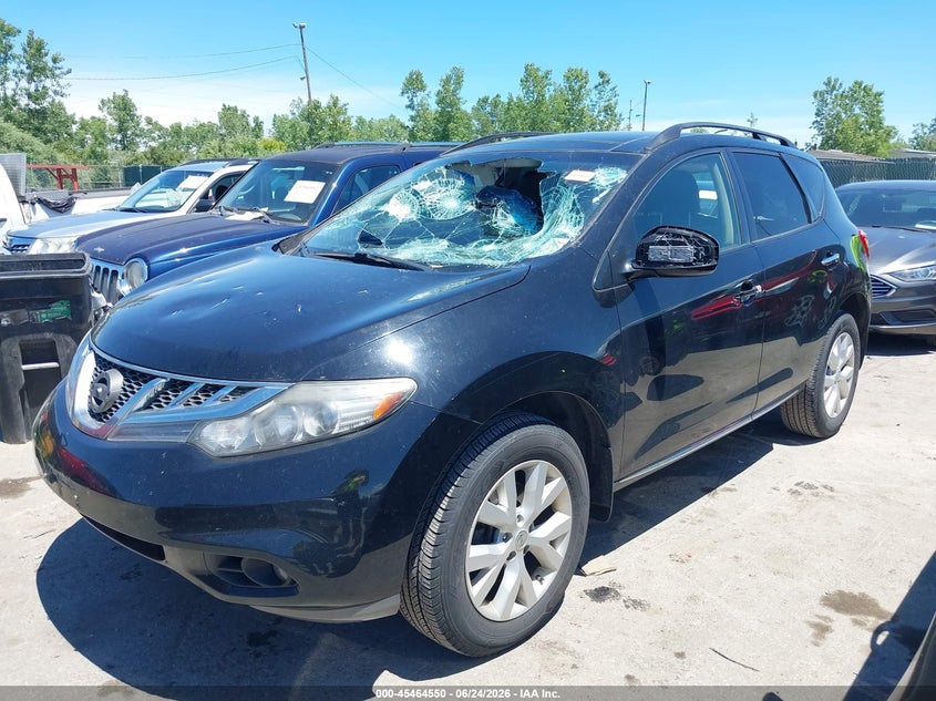 2014 Nissan Murano VIN JN8AZ1MW5EW518211 IAAI salvage auction — FRONT & REAR, Salvage (Ohio), sold $800 on 2026-07-07 (photo 2)