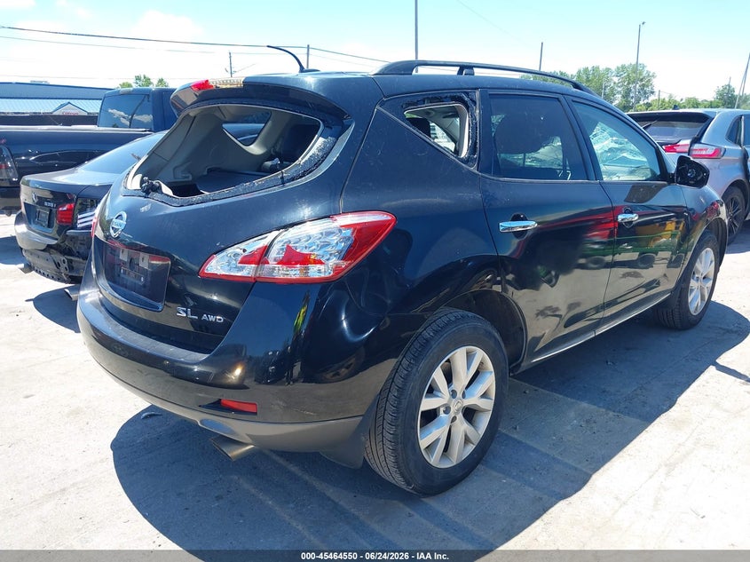 2014 Nissan Murano VIN JN8AZ1MW5EW518211 IAAI salvage auction — FRONT & REAR, Salvage (Ohio), sold $800 on 2026-07-07 (photo 4)