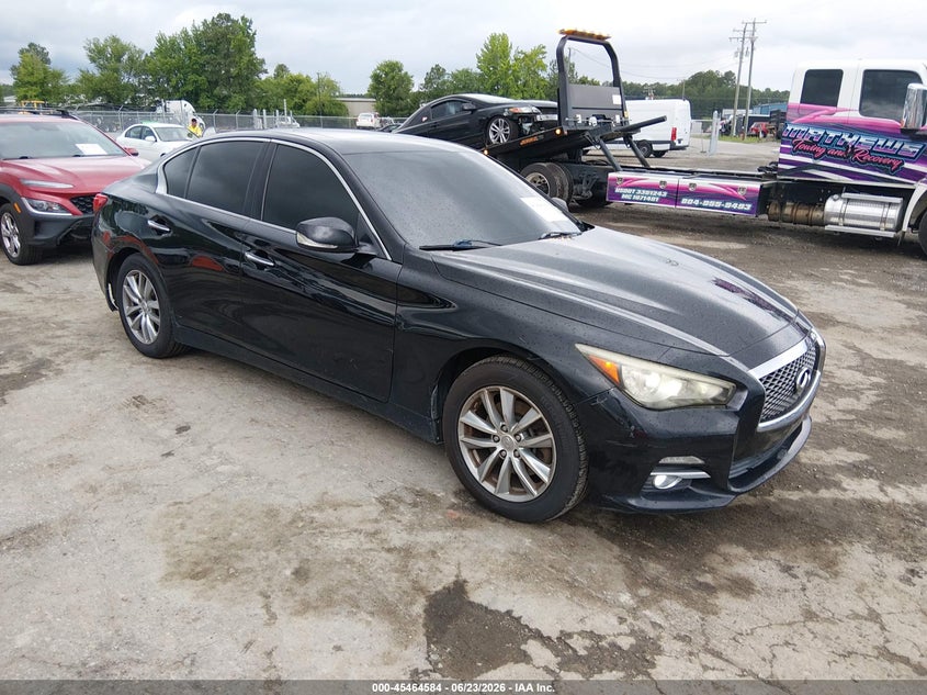 2014 Infiniti Q50 VIN JN1BV7AR8EM681799 IAAI salvage auction — NORMAL WEAR, Clear (Virginia), sold $750 on 2026-07-10 (photo 1)