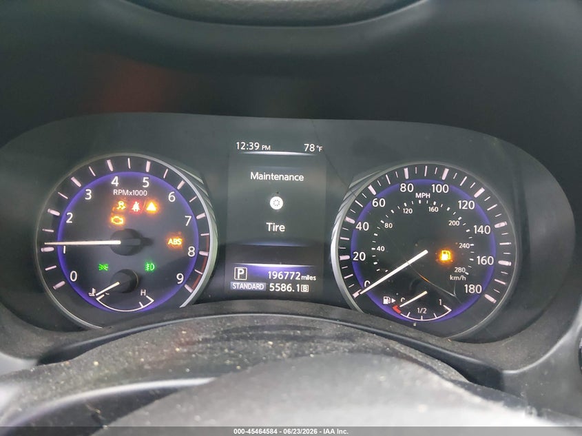 2014 Infiniti Q50 VIN JN1BV7AR8EM681799 IAAI salvage auction — NORMAL WEAR, Clear (Virginia), sold $750 on 2026-07-10 (photo 7)