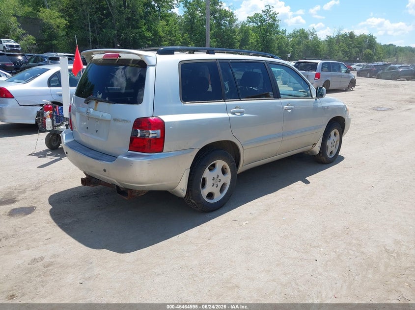 2005 Toyota Highlander VIN JTEEP21A650090536 IAAI salvage auction — NORMAL WEAR, Original (New Hampshire), sold $875 on 2026-07-29 (photo 4)
