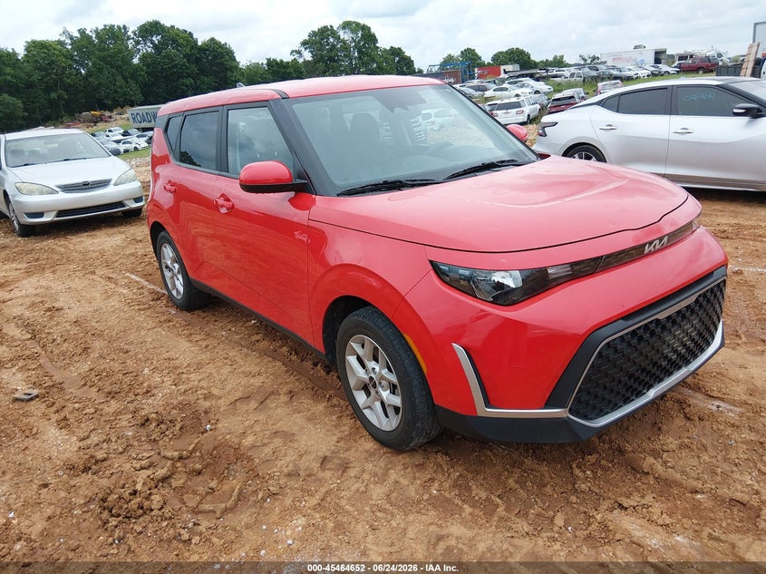 2023 Kia Soul VIN KNDJ23AU8P7217699 IAAI salvage auction — HAIL, Clear (Missouri), sold $5,700 on 2026-07-30 (photo 1)