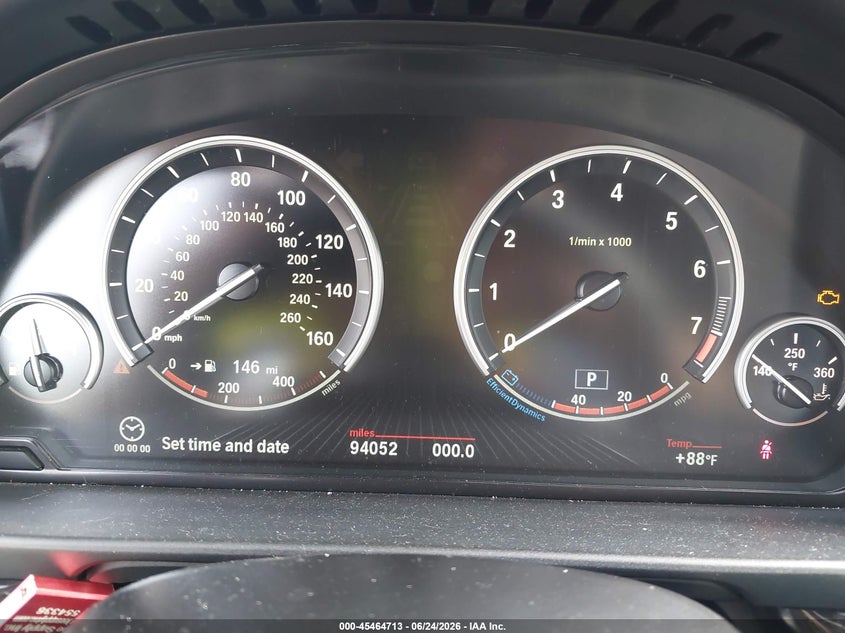 2016 BMW 5er VIN WBA5B1C58GG553068 IAAI salvage auction — WATER/FLOOD, Salvage (Texas), sold $2,700 on 2026-07-16 (photo 7)