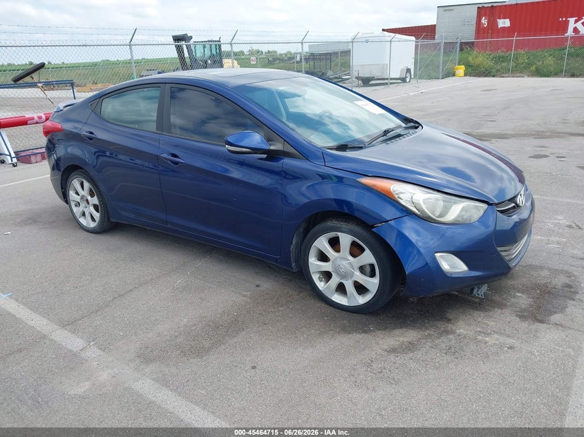 2013 Hyundai Elantra VIN KMHDH4AE9DU715543 IAAI salvage auction — NORMAL WEAR, Certificate Of Title (Nebraska), sold $475 on 2026-07-30 (photo 1)