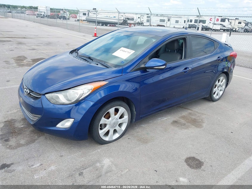 2013 Hyundai Elantra VIN KMHDH4AE9DU715543 IAAI salvage auction — NORMAL WEAR, Certificate Of Title (Nebraska), sold $475 on 2026-07-30 (photo 2)