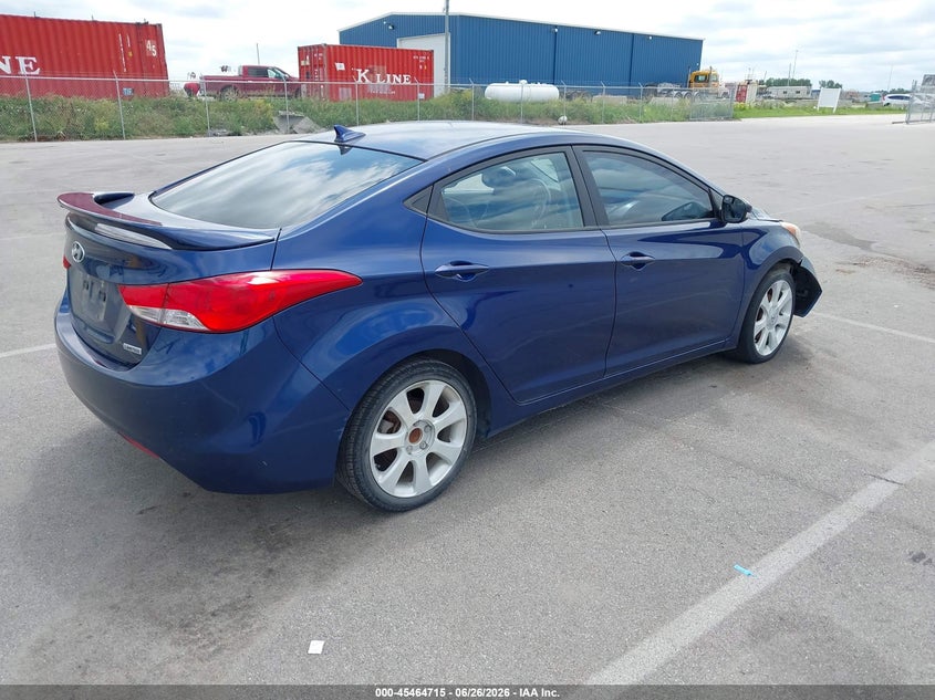 2013 Hyundai Elantra VIN KMHDH4AE9DU715543 IAAI salvage auction — NORMAL WEAR, Certificate Of Title (Nebraska), sold $475 on 2026-07-30 (photo 4)