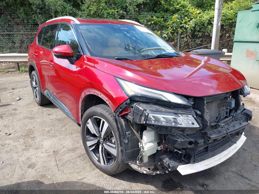 2021 Nissan Rogue VIN JN8AT3DC1MW107308 IAAI salvage auction — FRONT END, Salvage (North Carolina), sold $4,050 on 2026-07-22 (photo 1)