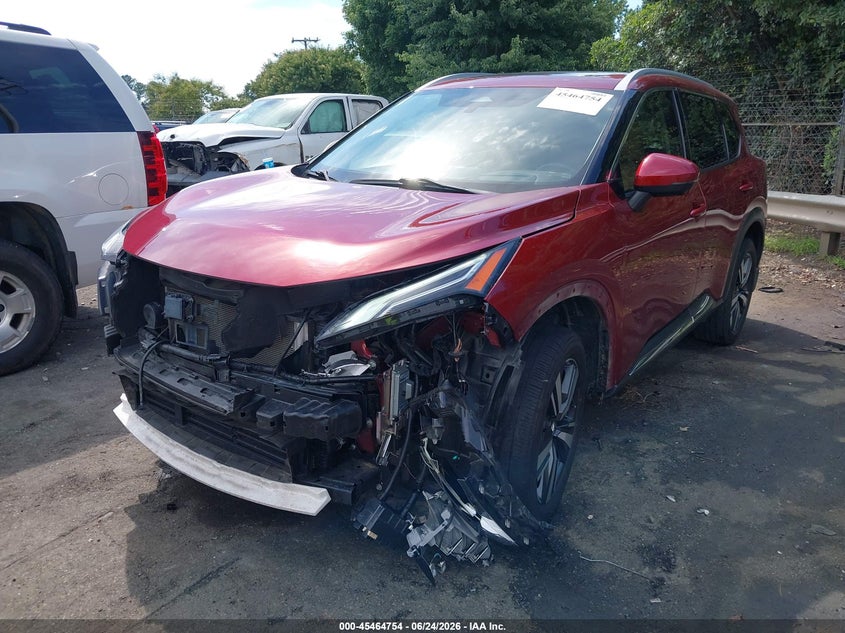 2021 Nissan Rogue VIN JN8AT3DC1MW107308 IAAI salvage auction — FRONT END, Salvage (North Carolina), sold $5,700 on 2026-07-22 (photo 2)