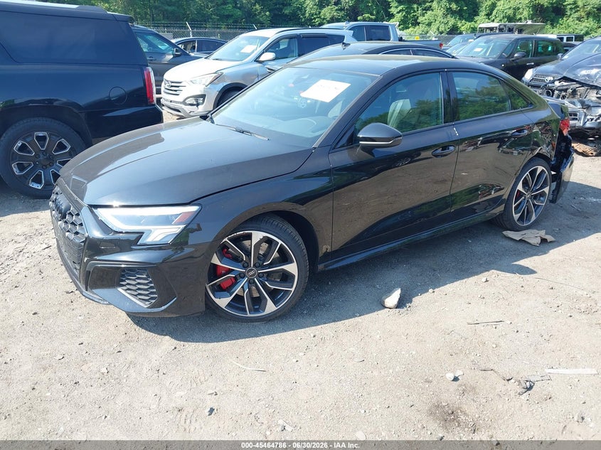 2024 Audi S3 VIN WAUH3DGY9RA074003 IAAI salvage auction — LEFT REAR, Salvage Title, sold $7,800 on 2026-09-01 (photo 2)