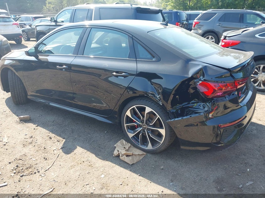 2024 Audi S3 VIN WAUH3DGY9RA074003 IAAI salvage auction — LEFT REAR, Salvage Title, sold $7,800 on 2026-09-01 (photo 3)