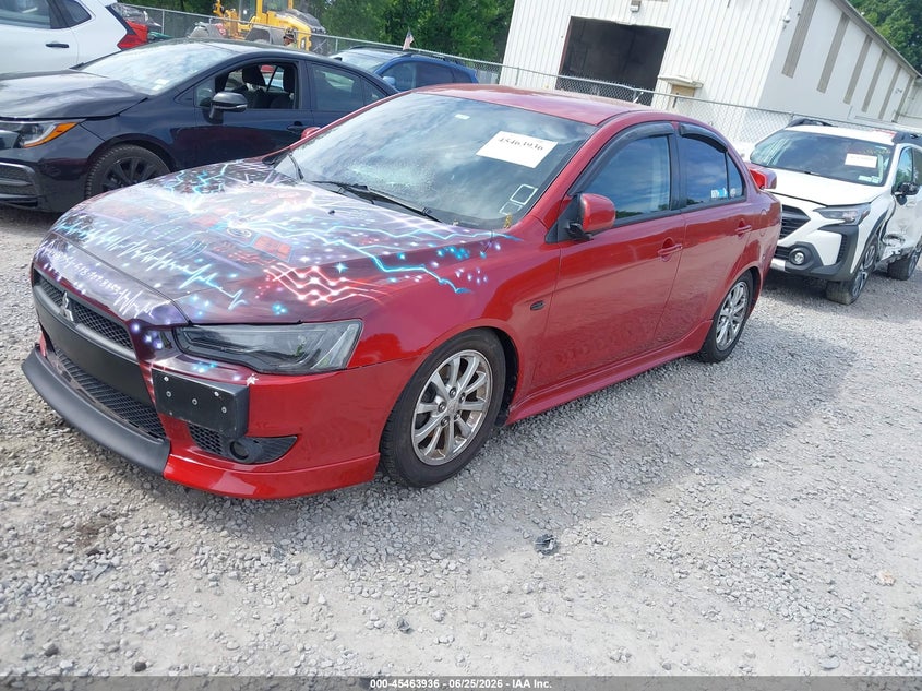 2010 Mitsubishi Lancer VIN JA32U1FU0AU020366 IAAI salvage auction — INTERIOR BURN, Mv-907A (New York), sold $225 on 2026-07-07 (photo 2)