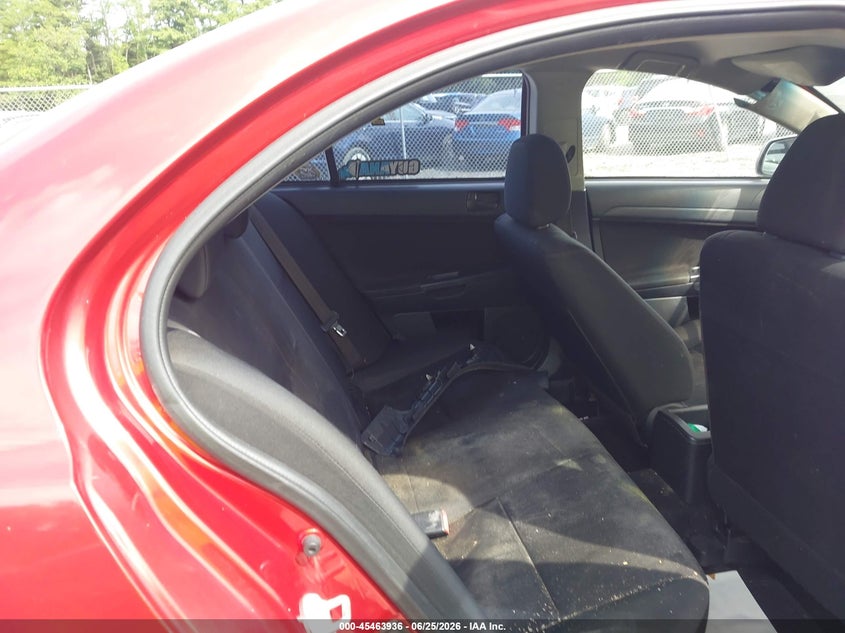 2010 Mitsubishi Lancer VIN JA32U1FU0AU020366 IAAI salvage auction — INTERIOR BURN, Mv-907A (New York), sold $225 on 2026-07-07 (photo 8)