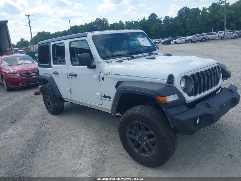 2025 Jeep Wrangler / VIN 1C4PJXDN6SW501856 IAAI salvage auction — FRONT & REAR, Salvage Title, sold $10,600 on 2026-07-31 (photo 1)