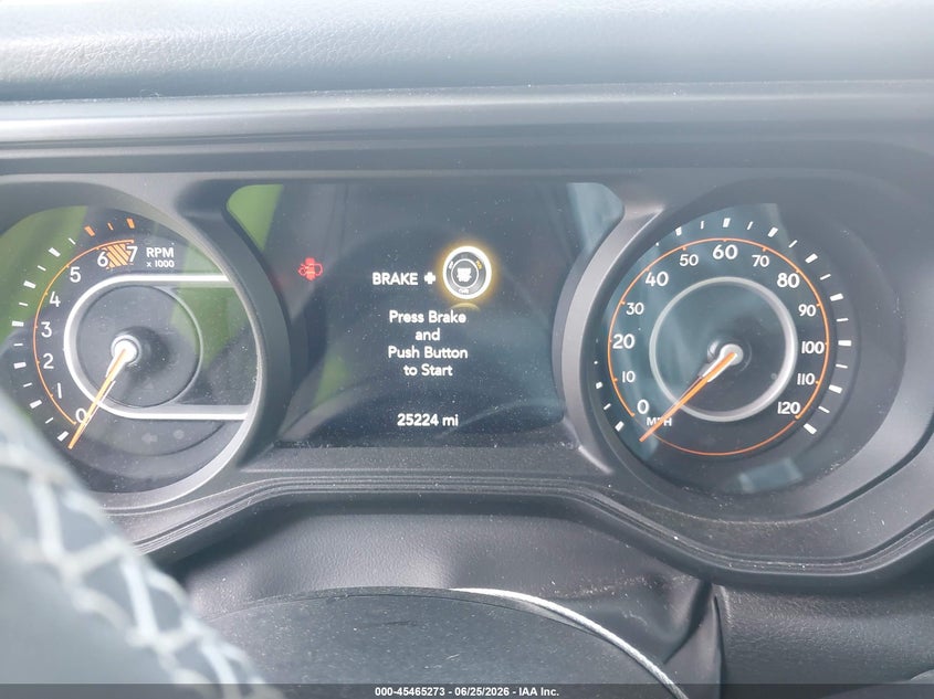 2025 Jeep Wrangler / VIN 1C4PJXDN6SW501856 IAAI salvage auction — FRONT & REAR, Salvage Title, sold $10,600 on 2026-07-31 (photo 7)