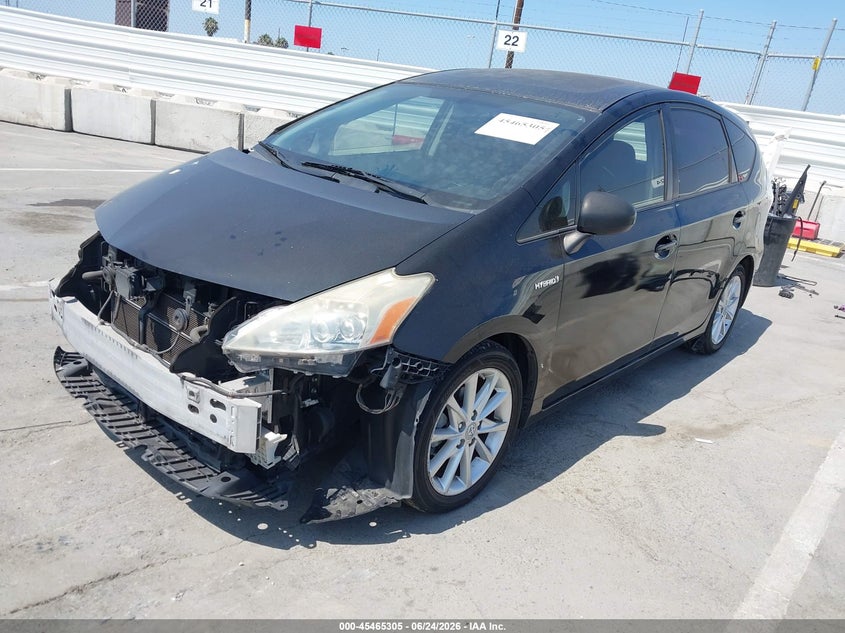2012 Toyota Prius v VIN JTDZN3EU3C3050738 IAAI salvage auction — FRONT END, Salvage Title, sold $2,100 on 2026-07-12 (photo 2)