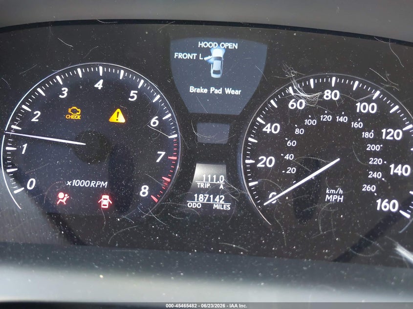 2010 Lexus Ls 460 VIN JTHCL5EF4A5007616 IAAI salvage auction — FRONT END, Clear (Indiana), sold $675 on 2026-07-29 (photo 7)