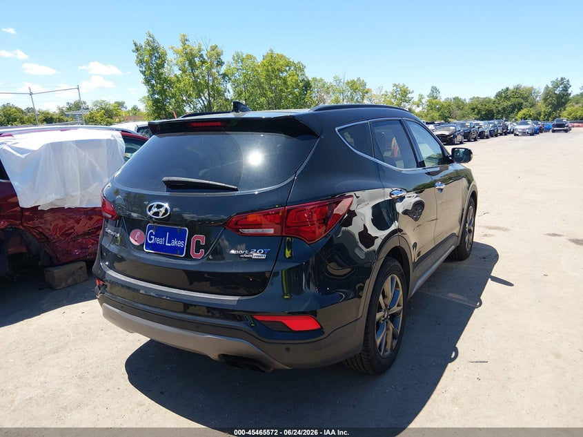 2018 Hyundai Santa fe VIN 5XYZWDLA6JG533693 IAAI salvage auction — HAIL, Salvage (Ohio), sold $3,700 on 2026-07-10 (photo 4)