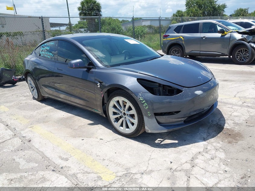 2023 Tesla Model 3 VIN 5YJ3E1EA4PF666165 IAAI salvage auction — REAR END, Rebuildable (Florida), sold $8,600 on 2026-07-16 (photo 1)