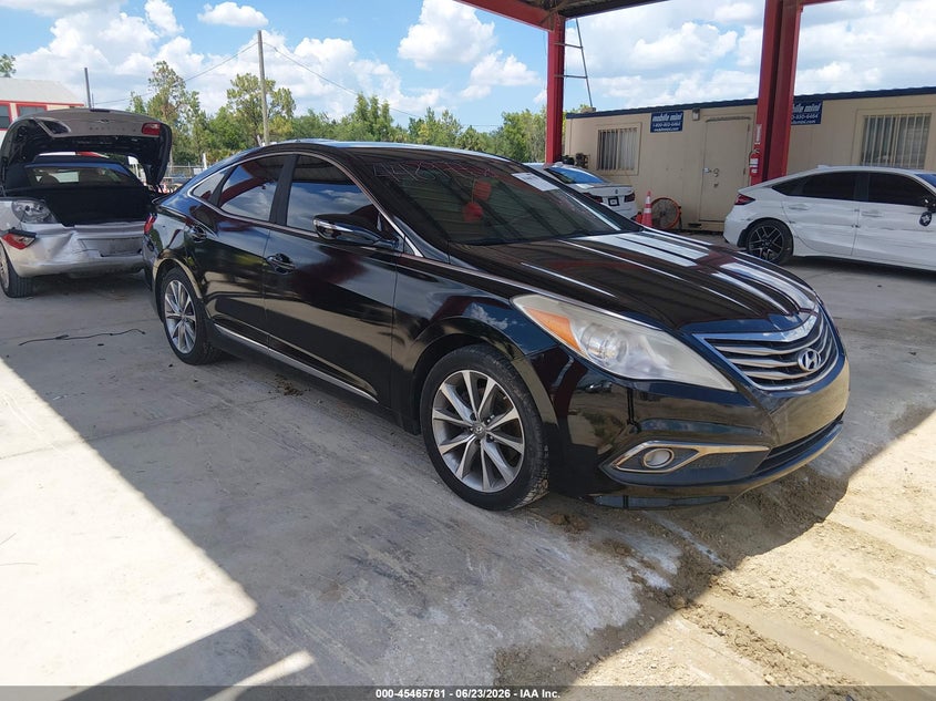 2016 Hyundai Azera VIN KMHFG4JG6GA513570 IAAI salvage auction — FRONT END, Rebuildable (Florida), sold $1,300 on 2026-07-28 (photo 1)