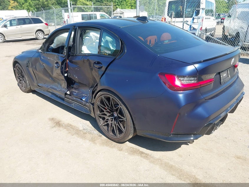 2022 BMW M3 VIN WBS43AY09NFN13814 IAAI salvage auction — SIDE, Salvage Title, sold $39,000 on 2026-08-01 (photo 3)