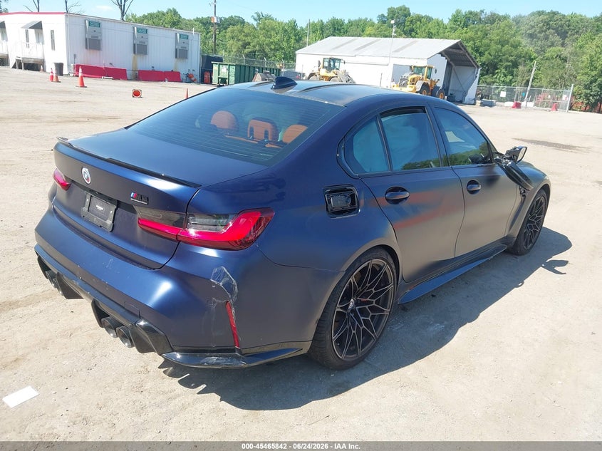 2022 BMW M3 VIN WBS43AY09NFN13814 IAAI salvage auction — SIDE, Salvage Title, sold $39,000 on 2026-08-01 (photo 4)