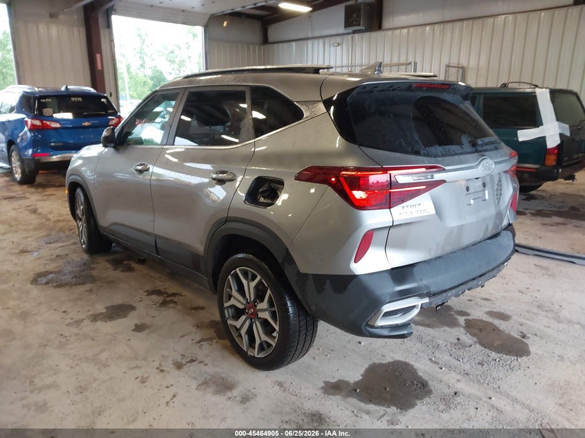 2021 Kia Seltos VIN KNDEUCA24M7150539 IAAI salvage auction — FRONT & REAR, Mv-907A (New York), sold $2,950 on 2026-07-14 (photo 3)
