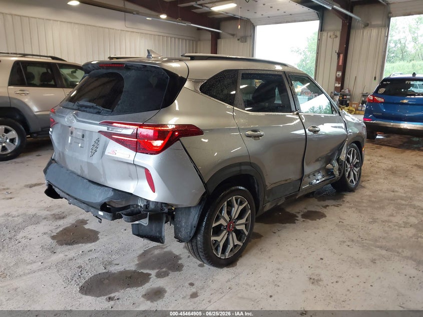 2021 Kia Seltos VIN KNDEUCA24M7150539 IAAI salvage auction — FRONT & REAR, Mv-907A (New York), sold $2,950 on 2026-07-14 (photo 4)