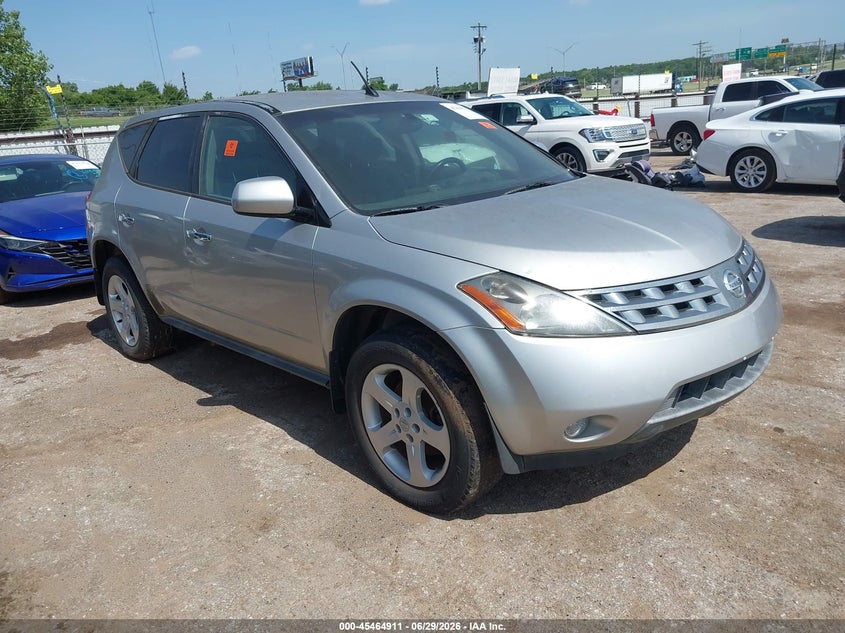 2005 Nissan Murano VIN JN8AZ08W15W423696 IAAI salvage auction — NORMAL WEAR, Clear (Oklahoma), sold $125 on 2026-07-08 (photo 1)