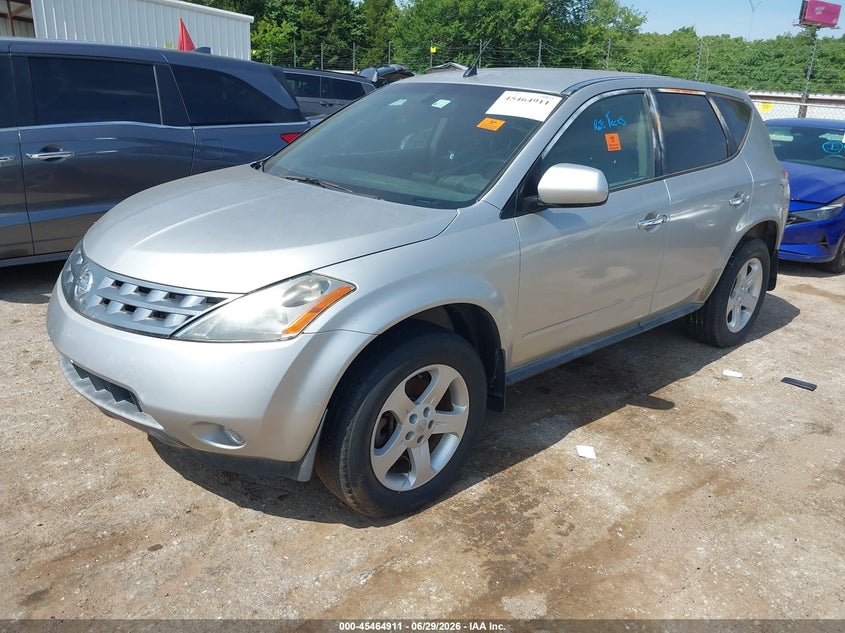 2005 Nissan Murano VIN JN8AZ08W15W423696 IAAI salvage auction — NORMAL WEAR, Clear (Oklahoma), sold $125 on 2026-07-08 (photo 2)