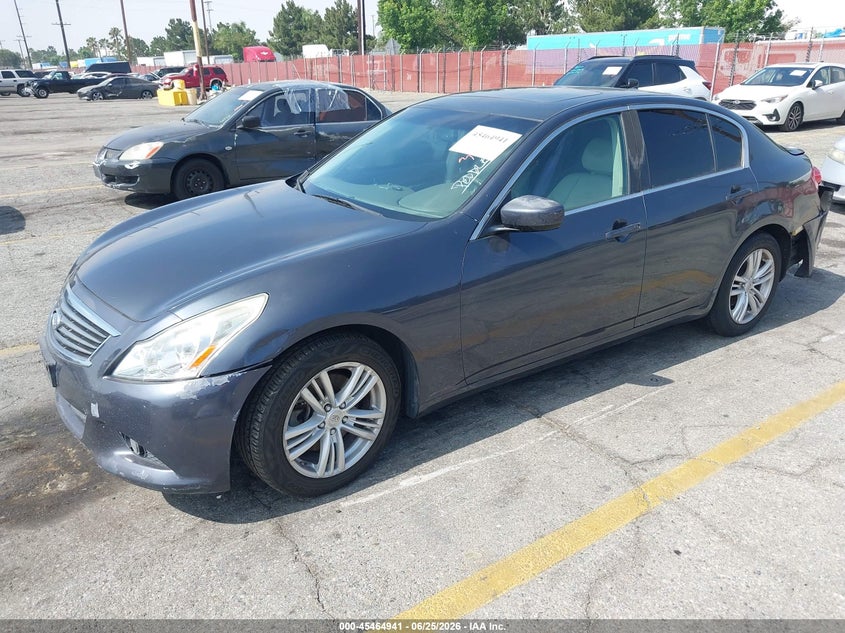 2011 Infiniti G25 VIN JN1DV6AP2BM830883 IAAI salvage auction — NORMAL WEAR, Salvage (California), sold $650 on 2026-07-28 (photo 2)