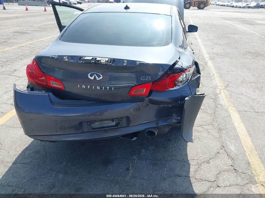 2011 Infiniti G25 VIN JN1DV6AP2BM830883 IAAI salvage auction — NORMAL WEAR, Salvage (California), sold $650 on 2026-07-28 (photo 6)