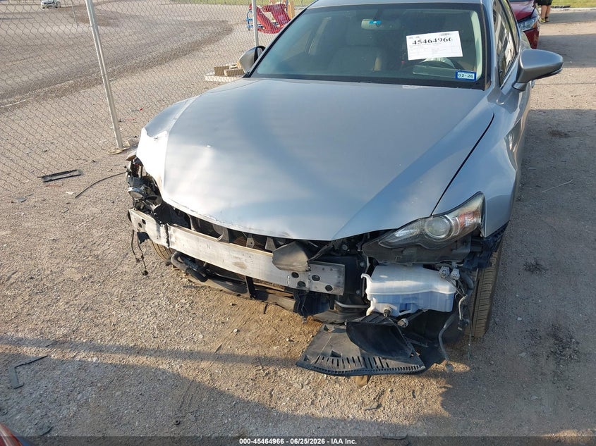2016 Lexus Is VIN JTHBA1D23G5016034 IAAI salvage auction — FRONT END, Salvage (Texas), sold $1,400 on 2026-07-28 (photo 6)