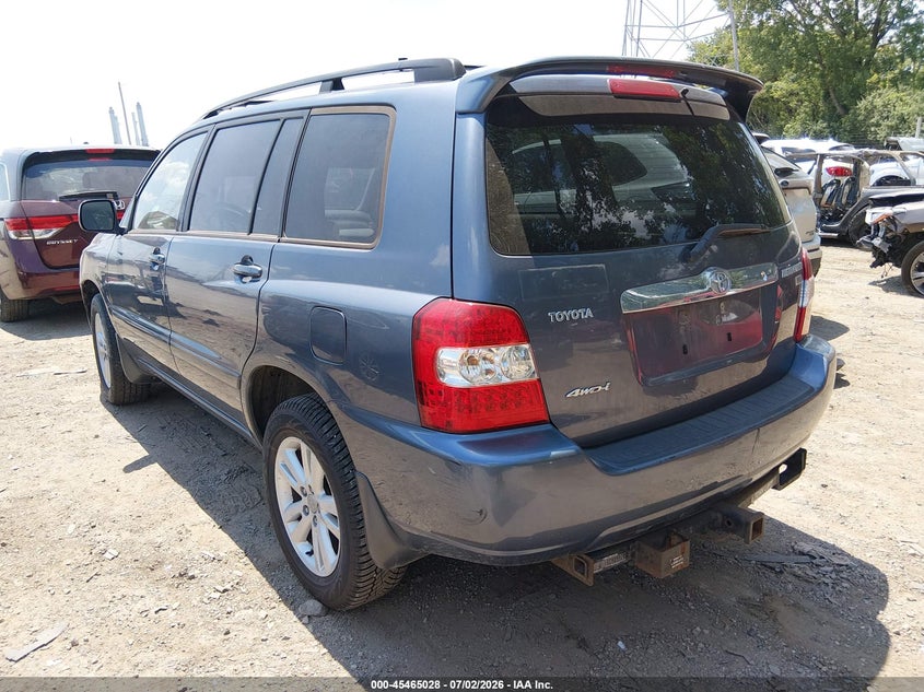 2006 Toyota Highlander hybrid VIN JTEEW21A160006000 IAAI salvage auction — RIGHT SIDE, Clear (Indiana), sold $25 on 2026-07-29 (photo 3)