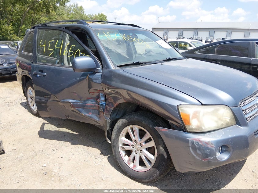 2006 Toyota Highlander hybrid VIN JTEEW21A160006000 IAAI salvage auction — RIGHT SIDE, Clear (Indiana), sold $25 on 2026-07-29 (photo 6)