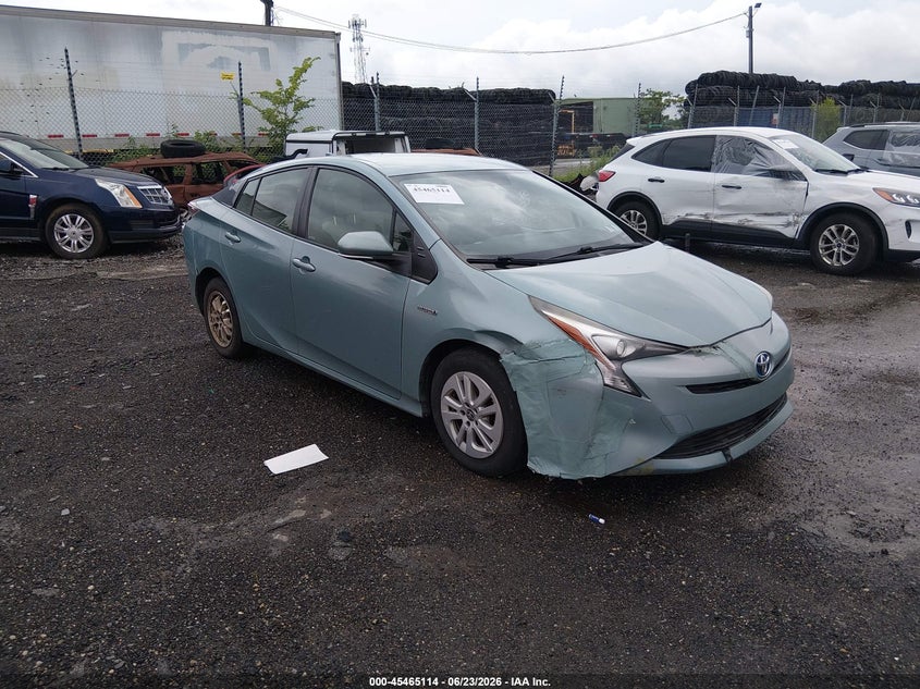 2016 Toyota Prius VIN JTDKBRFUXG3005104 IAAI salvage auction — NORMAL WEAR, Clear (Pennsylvania), sold $2,900 on 2026-07-24 (photo 1)