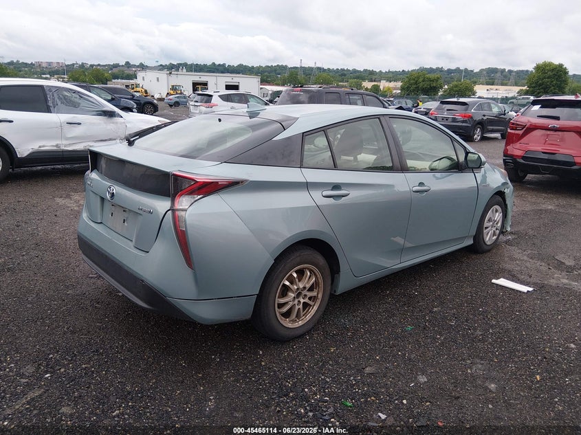 2016 Toyota Prius VIN JTDKBRFUXG3005104 IAAI salvage auction — NORMAL WEAR, Clear (Pennsylvania), sold $2,900 on 2026-07-24 (photo 4)