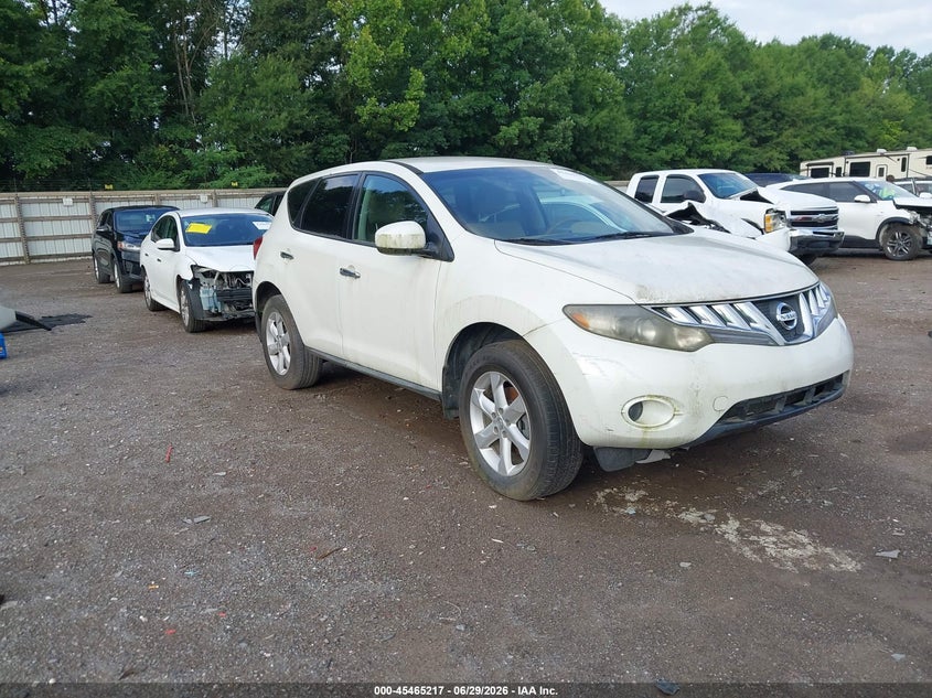 2010 Nissan Murano VIN JN8AZ1MU7AW004160 IAAI salvage auction — NORMAL WEAR, Clear (Tennessee), sold $300 on 2026-07-29 (photo 1)