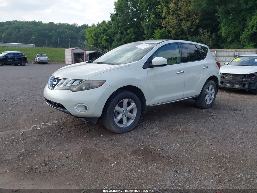 2010 Nissan Murano VIN JN8AZ1MU7AW004160 IAAI salvage auction — NORMAL WEAR, Clear (Tennessee), sold $300 on 2026-07-29 (photo 2)