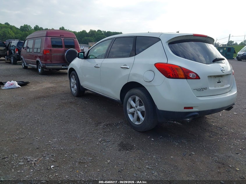 2010 Nissan Murano VIN JN8AZ1MU7AW004160 IAAI salvage auction — NORMAL WEAR, Clear (Tennessee), sold $300 on 2026-07-29 (photo 3)