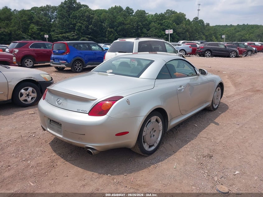 2003 Lexus Sc 430 VIN JTHFN48Y130048381 IAAI salvage auction — NORMAL WEAR, Clear (Alabama), sold $1,050 on 2026-07-29 (photo 4)